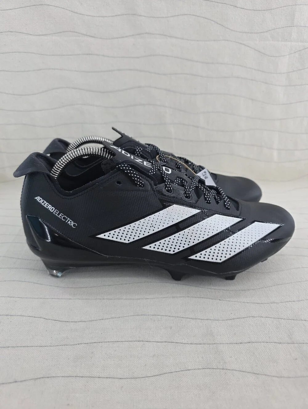Adidas Mens Adizero Electric II Core Black White Football Cleats IH5981 Size 9